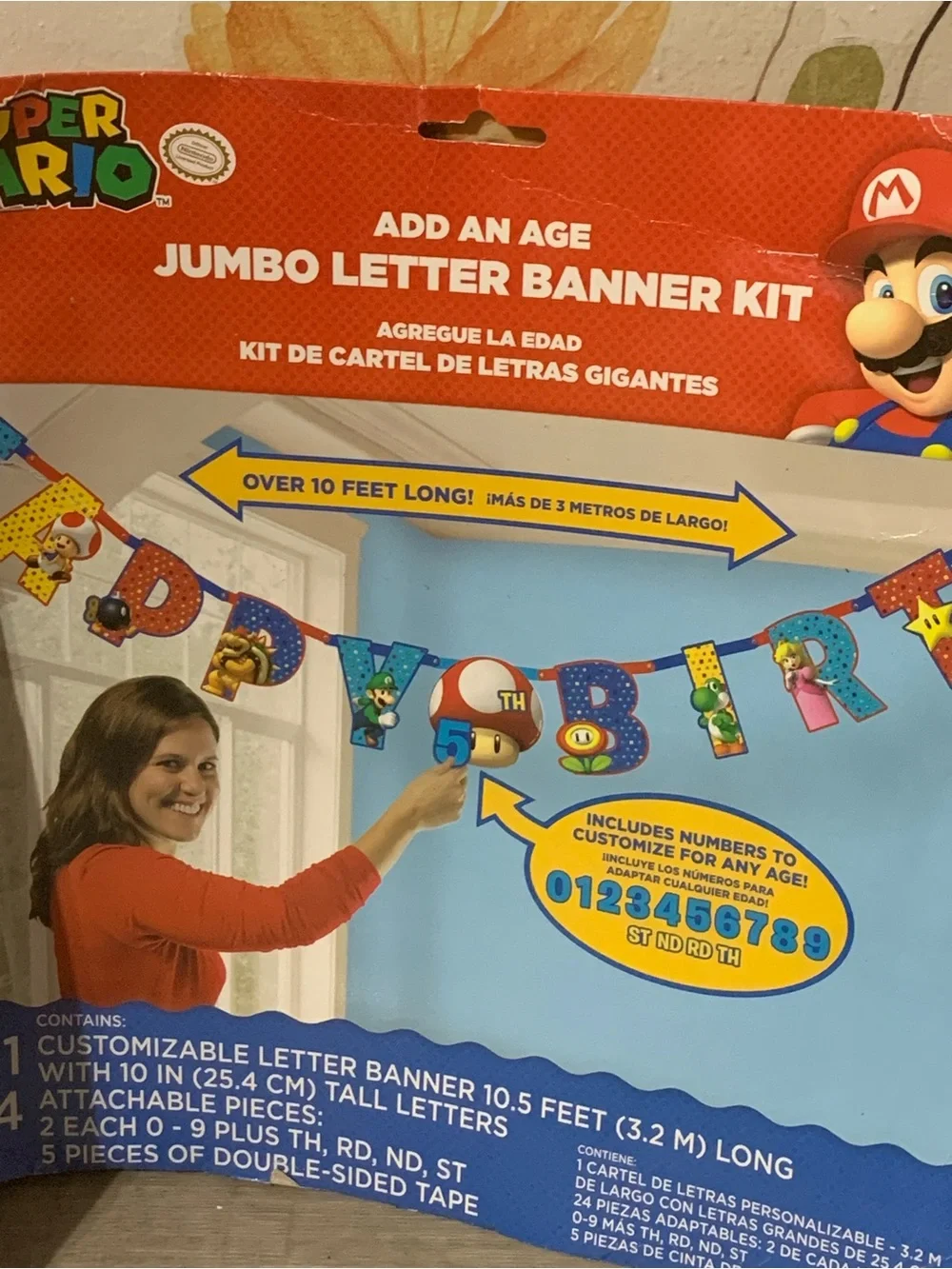 Nintendo Super Mario Multicolor Party Decorations Set - Red Blue Yellow Green